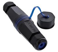 InLine 69992V - Connettore per cavo di rete RJ45 Keystone IP68, impermeabile per cavo di rete da 1,5 a 8 mm con coperchio M23