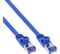 InLine Patch Cable flat U/FTP Cat.6A blu 10m Cavo Rete CAT 6a FTP Pimf 71800B