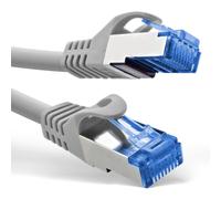 InLine® Cavo patch, Cat.6A, S/FTP, TPE (LSZH), CCA, PoE, LAN, Ethernet, cavo di rete, RJ45 Gigabit, grigio, 1 m, 72601