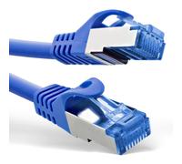 InLine® Cavo patch, Cat.6A, S/FTP, TPE (LSZH), CCA, PoE, LAN, Ethernet, cavo di rete, RJ45 Gigabit, blu, 1 m, 72601B