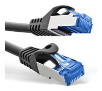 InLine Cavo patch, Cat.6A, S/FTP, TPE (LSZH), CCA, PoE, LAN, Ethernet, cavo di rete, RJ45 Gigabit, nero, 3 m, 72603S