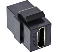 InLine 76202M HDMI Keystone - Inserto Snap-in 4 K/60 Hz, Presa HDMI A, Colore: Nero