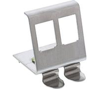 InLine 76203B Keystone SNAP-In - Supporto modulare in metallo, 2 ingressi per guida cappelli