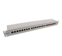 INL InLine® Patch Panel Cat.6A 24-porte, 48,26cm (19"), 1HE, grigio chiaro RAL7