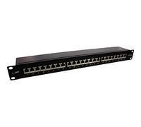 INL InLine® Patch Panel Cat.6A 24-porte, 48,26cm (19"), 1HE, nero RAL 9005