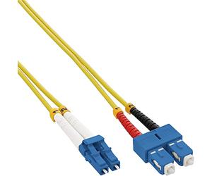 InLine 88656R cavo a fibre ottiche 1 m 2X LC 2X SC OS2 Nero, Blu, Rosso, Bianco, Giallo