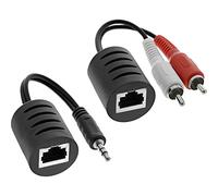 RCA & Jack 3,5mm Audio extender passivo via Lan RJ45, 50m Max. Conf. 2pz