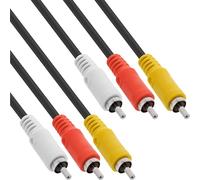 InLine 89611 Cinch Kabel Audio/Video 3x Cinch, Stecker / Stecker, 1m