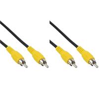 InLine 89937D - Cavo RCA, video e 1 connettore RCA, 3 m, colore: Giallo (Confezione da 2)