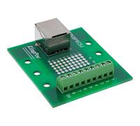 InLine 92505B - Blocco terminale per guida scorrevole, presa RJ45, dritto, morsetti a vite, 8 poli, adattatore DIN Rail per connettori di rete compatti