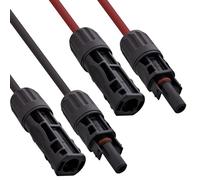 InLine 95402 - Prolunga per cavo solare, 2 m, con spina solare, MC4, nero/rosso, cavo di prolunga H1Z2Z2-K, fotovoltaico, resistente ai raggi UV e durevole, 4 mm²