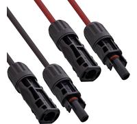 InLine 95615 - Prolunga per cavo solare, 15 m, con spina solare, MC4, nero/rosso, cavo di prolunga H1Z2Z2-K, fotovoltaico, resistente ai raggi UV e durevole, 6 mm²