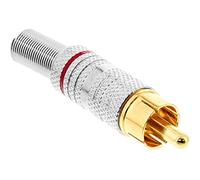 InLine 99110O - Spina RCA per saldatura, colore: Nero