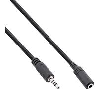 InLine 99308E - Cavo adattatore jack a 4 poli, spina da 2,5 mm, presa da 3,5 mm, 2 m