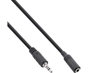 InLine 99308E - Cavo adattatore jack a 4 poli, spina da 2,5 mm, presa da 3,5 mm, 2 m