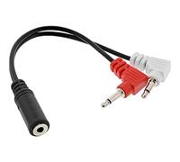 InLine 99313I - Cavo adattatore per cuffie, 2 connettori jack da 3,5 mm su presa jack da 3,5 mm, 3 poli, 0,15 m