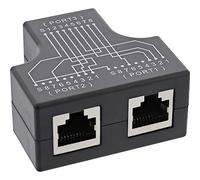 InLine® Adattatore a T Cat.5e STP (porta Doppler), RJ45 femmina a 2 prese RJ45