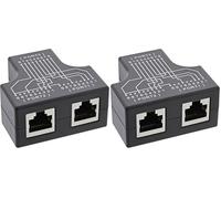 InLine® Adattatore a T Cat.5e STP (porta Doppler), RJ45 femmina a 2 prese RJ45 (Confezione da 2)