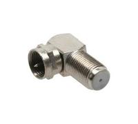 INLINE - Adattatore angolare F per antenna - angolato 90 - spina F - presa F - metallo nichelato