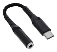 InLine Adattatore audio da USB-C a 3,5 mm con DAC, Hi-Res 96 kHz, microfono | Convertitore audio DAC, supporto microfono per cuffie, audio Hi-Res fino a 96 kHz / 24 bit, alloggiamento in alluminio
