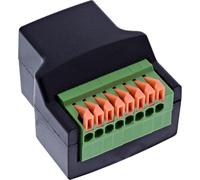InLine Adattatore da presa RJ45 a terminale a 8 pin, morsetto push-in senza attrezzi per singolo, semplice cablaggio di rete, 92505E