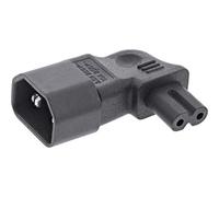 InLine® - Adattatore di rete IEC 60320 C14 / C7, angolato sinistro/destra, 3 poli a 2 poli