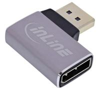 InLine Adattatore DisplayPort 1.4, angolo destro 90°, DP maschio a femmina, compatibile 8K, 17291D