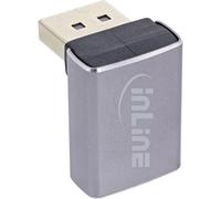InLine Adattatore DisplayPort 1.4, angolo superiore 90°, DP maschio a femmina, compatibile 8K, 17291G