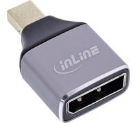 InLine Adattatore DisplayPort 1.4, DP femmina a mini DP maschio, compatibile 8K per Mac, notebook, monitor, 17291C