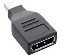 InLine® - Adattatore DisplayPort da mini DisplayPort a presa DisplayPort, 4K/60Hz, colore: Nero