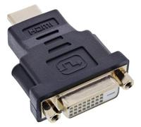 InLine Adattatore HDMI-DVI, Tipo A Maschio a DVI-D 24+1 Femmina, dorato, 4K2K