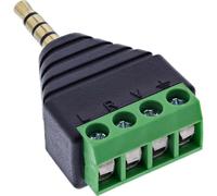 Inline Adattatore jack da 3,5 mm a 4 poli per blocco terminale per stereo e microfono, morsetto a vite audio, prototipazione di riparazione AV fai da te, 92504J
