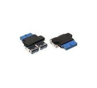 InLine Adattatore USB 3.0 2x A femmina / IDC 19pin maschio, interno
