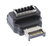 InLine® Adattatore USB 3.2 interno, pannello frontale USB E maschio a USB E femmina 90°