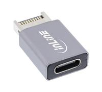 InLine® Adattatore USB 3.2, interno USB E pannello frontale maschio a presa USB-C