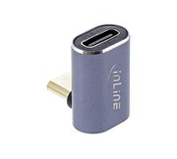 InLine® Adattatore USB 4, connettore USB tipo C, presa superiore/inferiore, alluminio, grigio