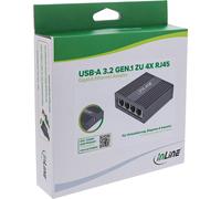 InLine Adattatore USB-A 3.2 Gen.1 a 4x RJ45 Gigabit Ethernet Rete 33380V