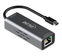 Inline Adattatore USB-C a RJ45 con supporto PoE, 100 Mb/s, protezione da sovratensione, alloggiamento in alluminio, Plug & Play, Power Delivery fino a 10 W, 33380J