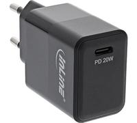 InLine® - Alimentatore di rete USB PD singolo tipo C, Power Delivery, 20 W, colore: Nero