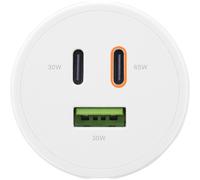 InLine 31506G - Caricatore USB a 3 porte, 2 USB-C, 1 USB A, tecnologia GaN, 65 W, caricatore rapido, PD3.0, QC 3.0, alimentatore per MacBook Pro/Air, iPhone/Pro/Mini, iPad Pro, Pixel e altro, colore: