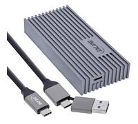 InLine Alloggiamento SSD USB4 M.2, USB-C a M.2 NVMe, in alluminio, fino a 40 Gb/s, compatibile Thunderbolt 3/4, con set di accessori, 00031J