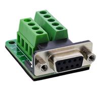 InLine Blocco terminale con presa D-Sub 9, morsetti a vite a 2 file, fusibile a vite, ideale per cablaggio RS232, servizio e elettronica fai da te, 92501E