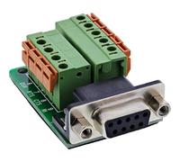 InLine Blocco terminale D-Sub 9 femmina con fusibile a vite, morsetto a molla per cablaggio seriale RS232, morsettiera per automazione, 92501A