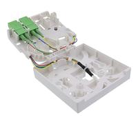InLine® FTTH 88150 - Scatola di prolunga, 4 LC/APC, 9/125µm OS2, preassemblata, 50 m, per montaggio superficiale, bianca, robusta prolunga in fibra di vetro