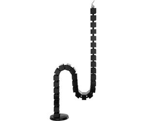 InLine® Canalina flessibile per tavoli regolabili in altezza, 4 camere, 68 x 36 mm max. 1,28 m, nero