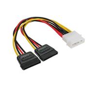 InLine Cavo adattatore di alimentazione, 1x 5,25" M a 2x SATA 15pin, 0,20m