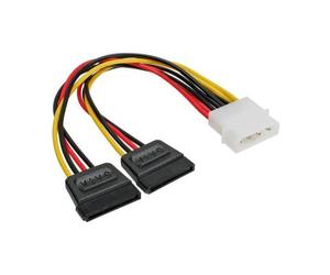 InLine Cavo adattatore di alimentazione, 1x 5,25" M a 2x SATA 15pin, 0,20m