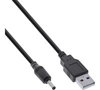 InLine® Cavo adattatore di alimentazione USB DC maschio a DC 3,5 x 1,35 mm, nero, 2 m