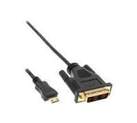 Inline - cavo adattatore - dvi -d può essere mini hdmi con - 05 m - schermato - nero (17474p)