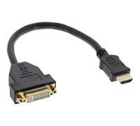 InLine Cavo adattatore HDMI M a DVI 24+5 F 0,2 m Audio/multimedia 17670I